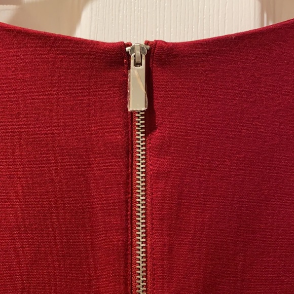 Lands’ End Red Shift Dress Side Pleated size 6 - Picture 9 of 15